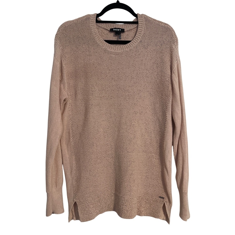 DKNY Knit Sweater Womens Medium Long Sleeve Pullover‎ Casual Super Soft Neutral